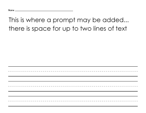 Document Library: kindergarten guided lined paper prompt, drawing space and name thumbnail