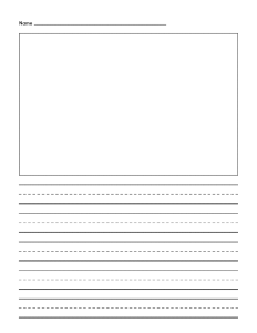 Document Library: grade 1 guided lined paper drawing box with name thumbnail
