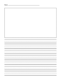 Document Library: grade 2 guided lined paper drawing box with name thumbnail