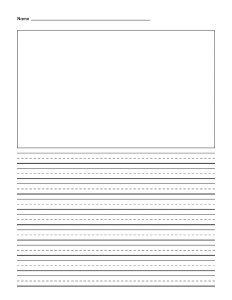 Document Library: grade 3 guided lined paper drawing box with name thumbnail